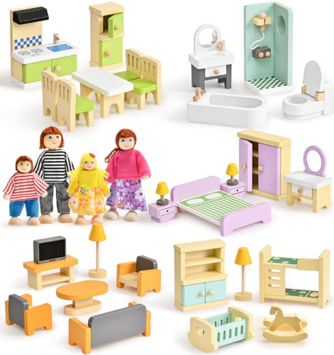 Wooden Dollhouse Furniture