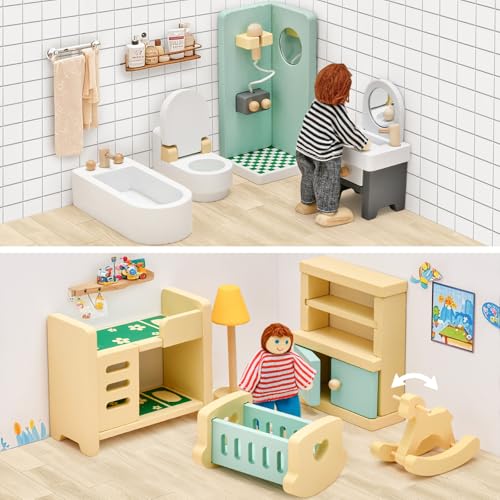 Wooden Dollhouse Furniture