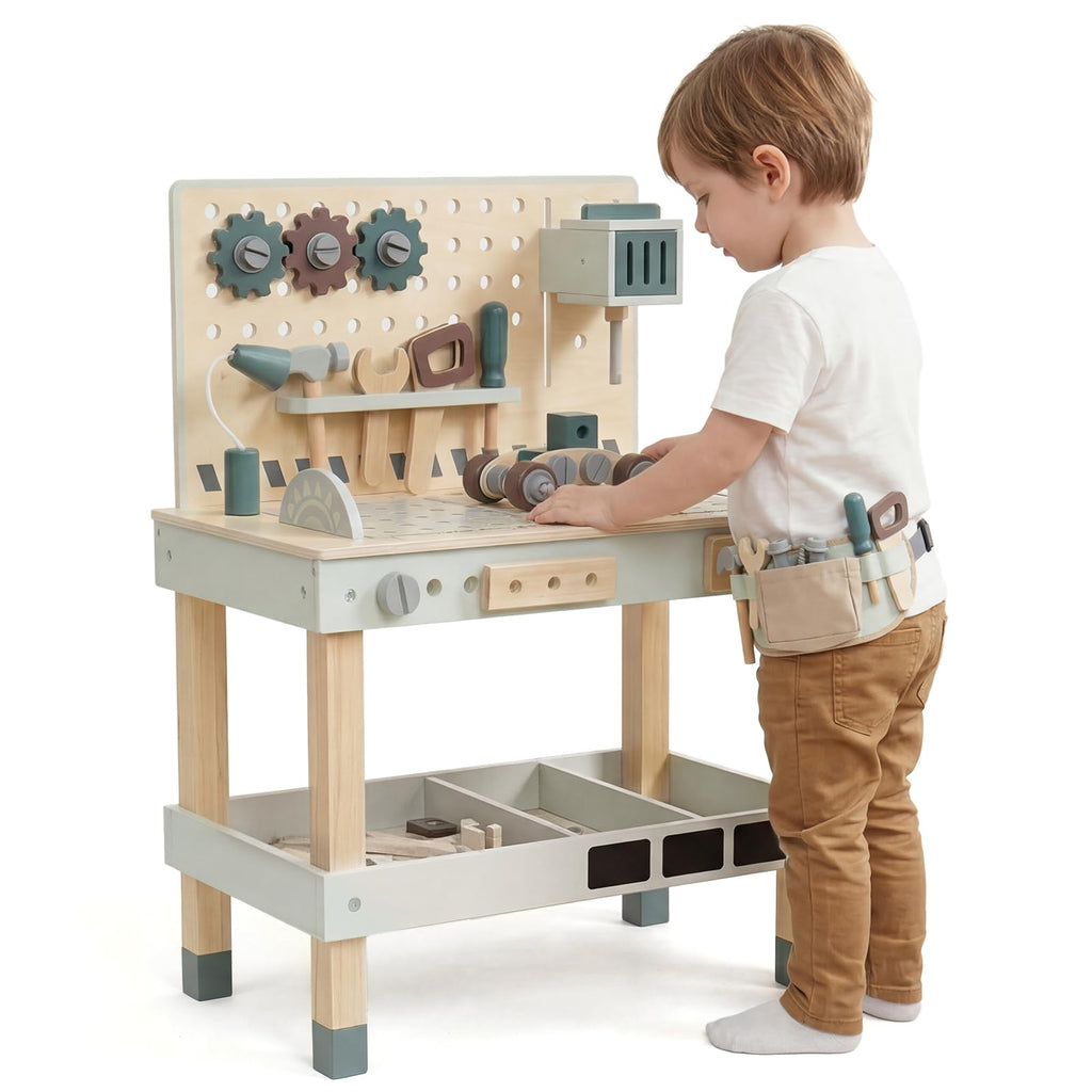 29-Piece Wooden Tool Bench