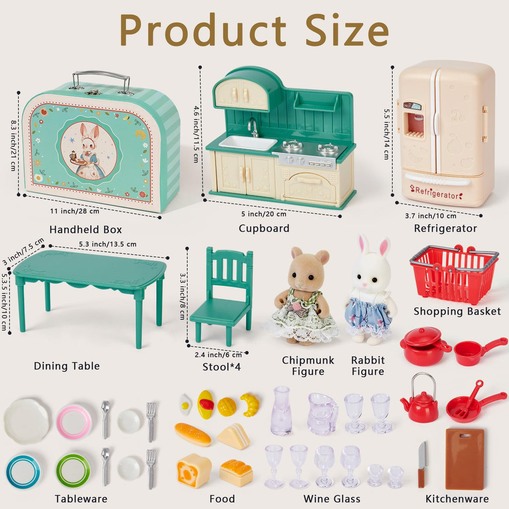 Portable Dollhouse Room Set