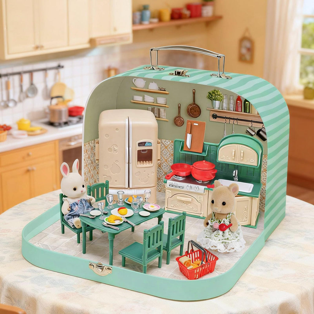 Portable Dollhouse Room Set