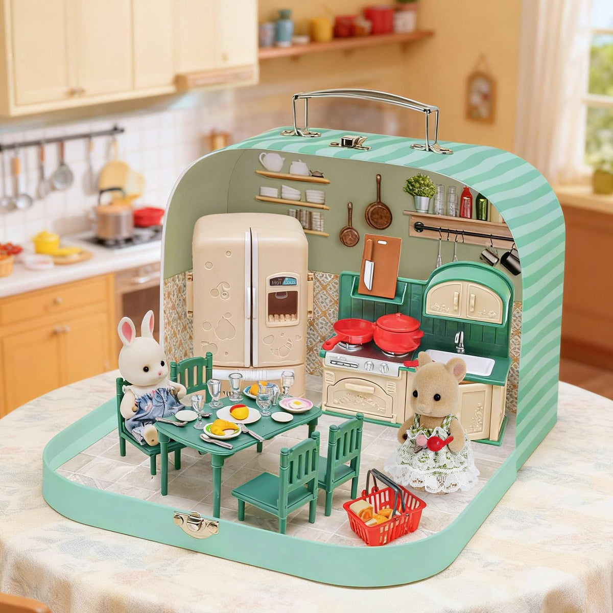Portable Dollhouse Room Set