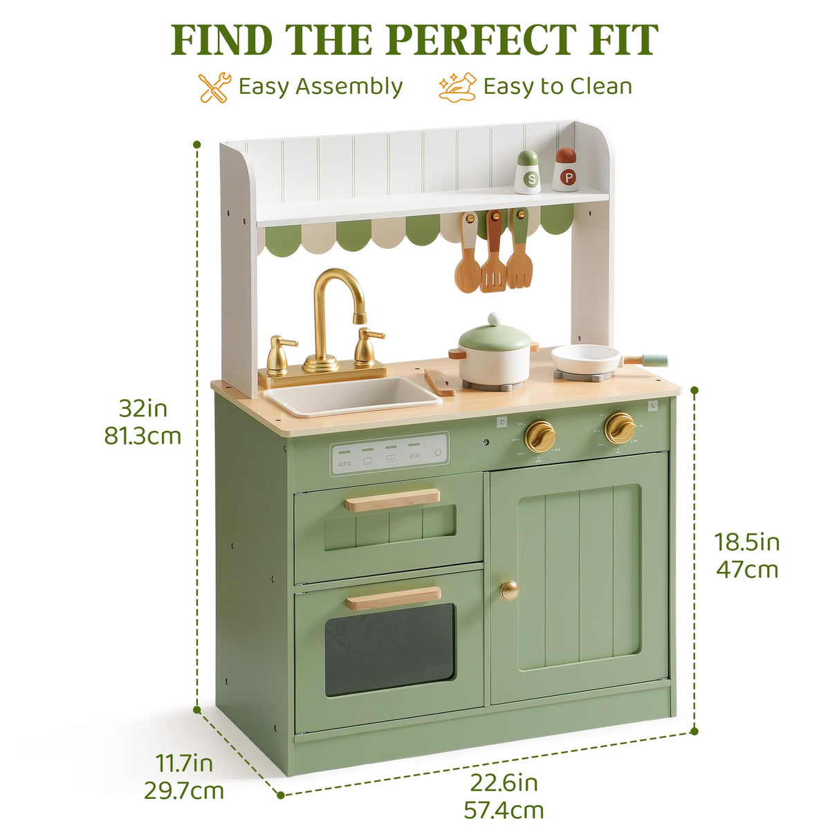 Wooden Pretend Play Kitchen