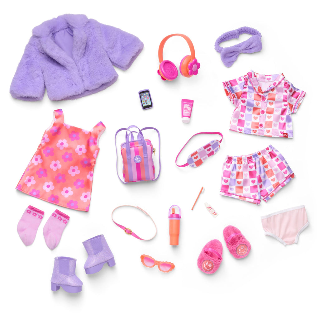 18-Inch Black-Hair Doll Set