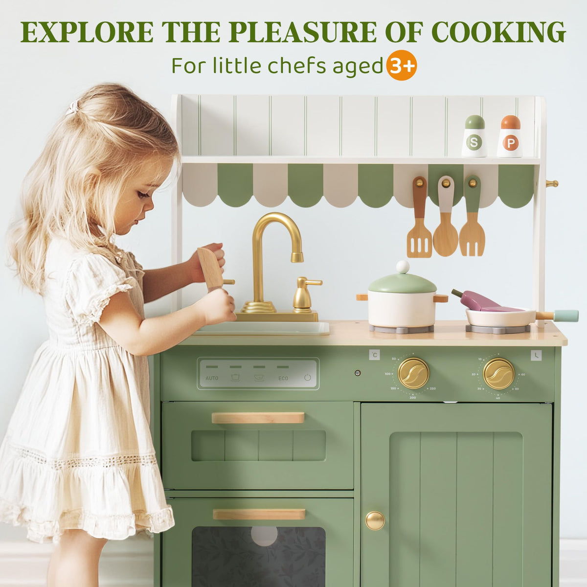 Wooden Pretend Play Kitchen