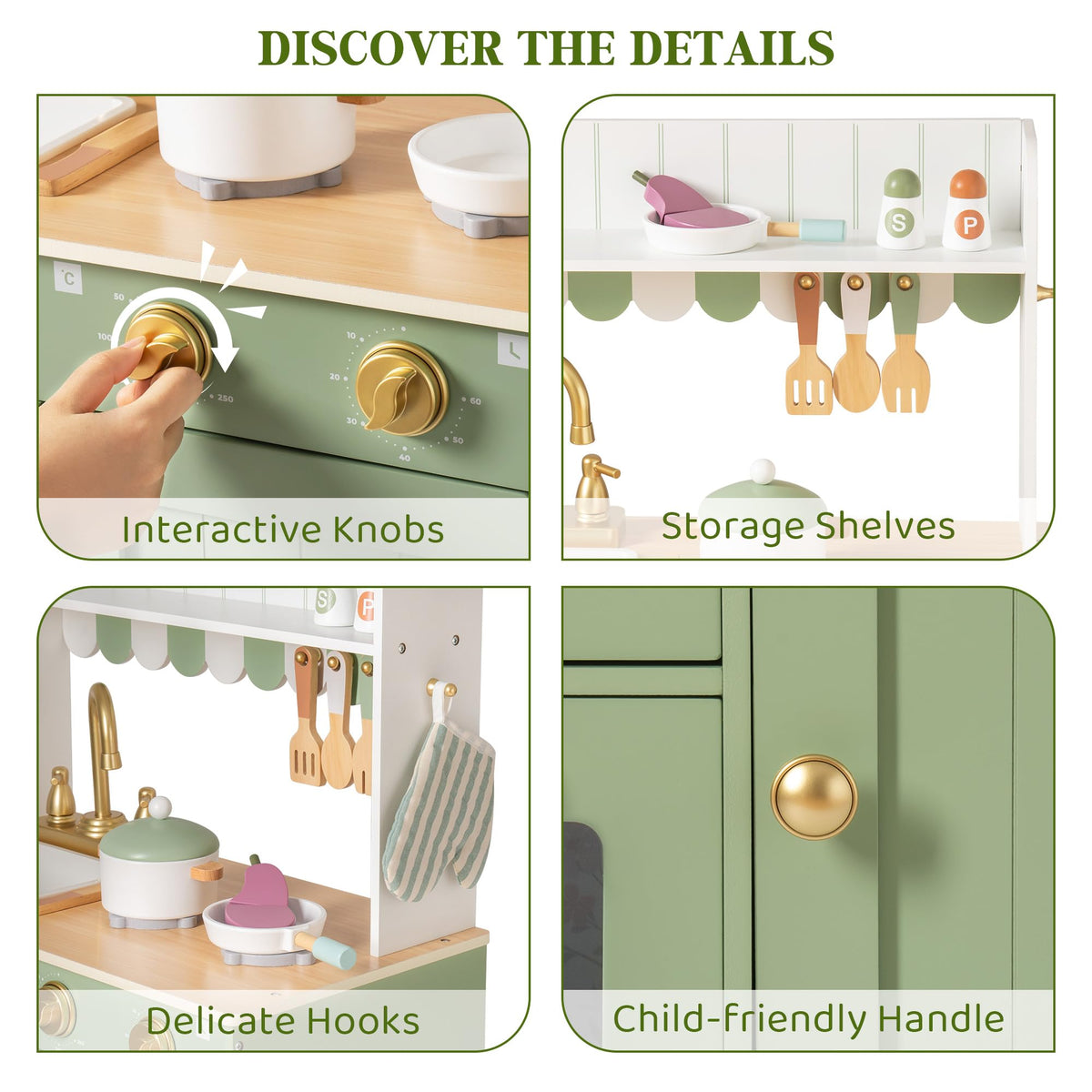 Wooden Pretend Play Kitchen