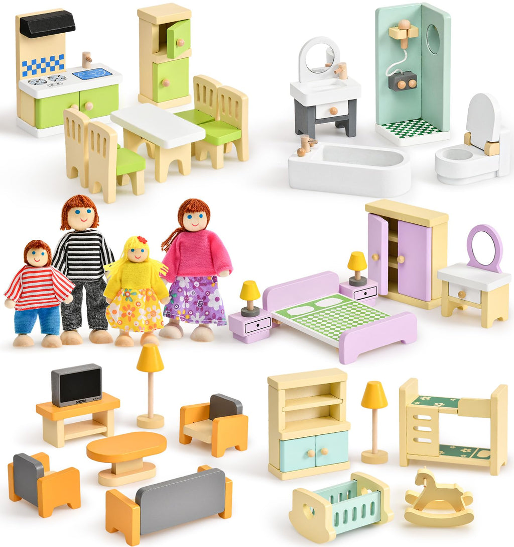 Wooden Dollhouse Furniture