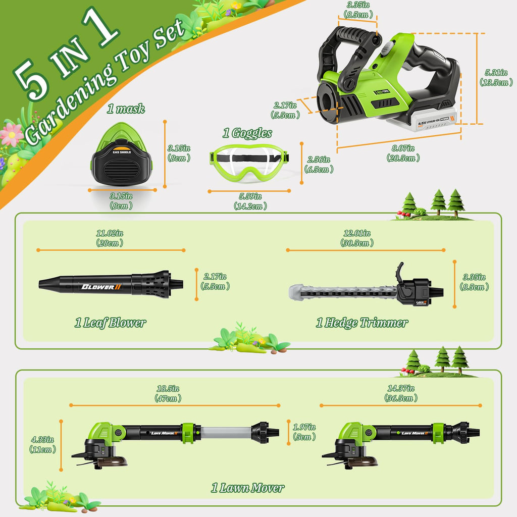 Motorized Pretend Garden Tool Set