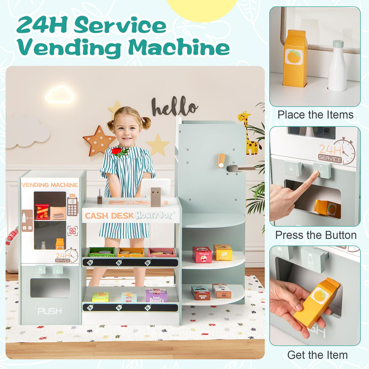 Wooden Grocery Store Playset