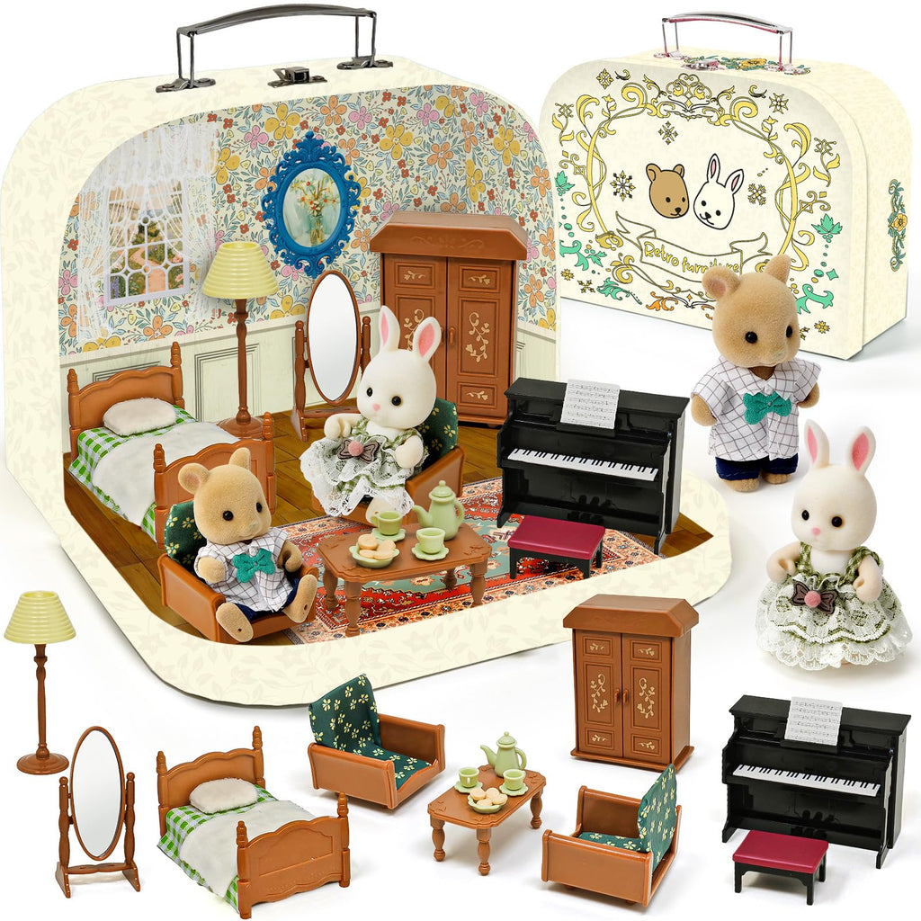 Portable Dollhouse Room Set
