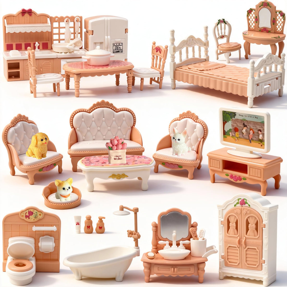 Miniature Dollhouse Furniture Set