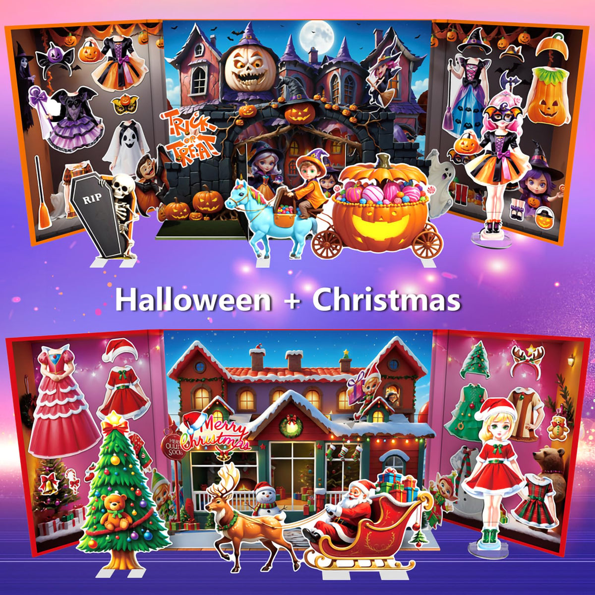 Magnetic Costume Dress-Up Dolls