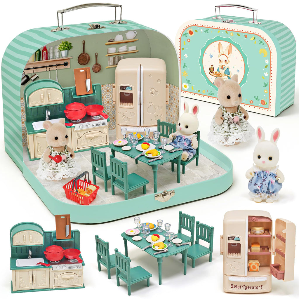 Portable Dollhouse Room Set