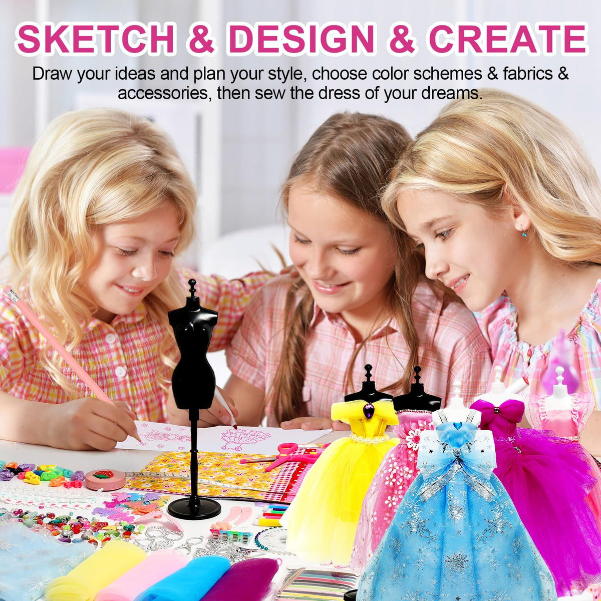Fashion Design Kit with Mannequins
