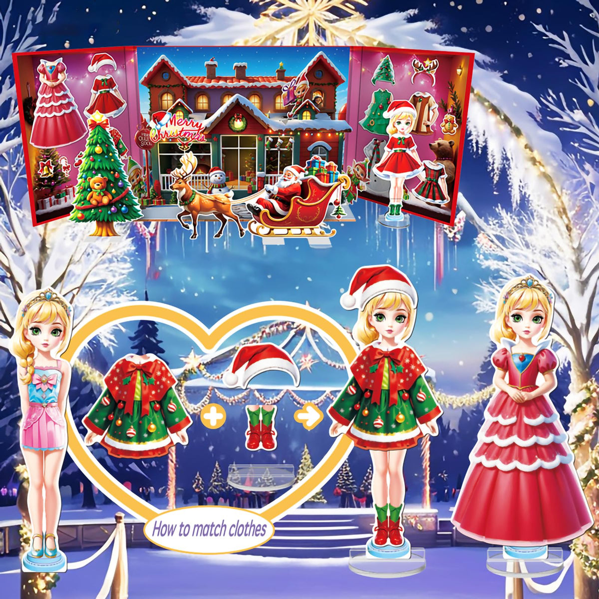 Magnetic Costume Dress-Up Dolls