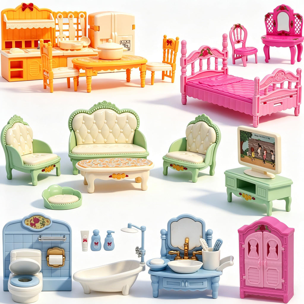 Miniature Dollhouse Furniture Set