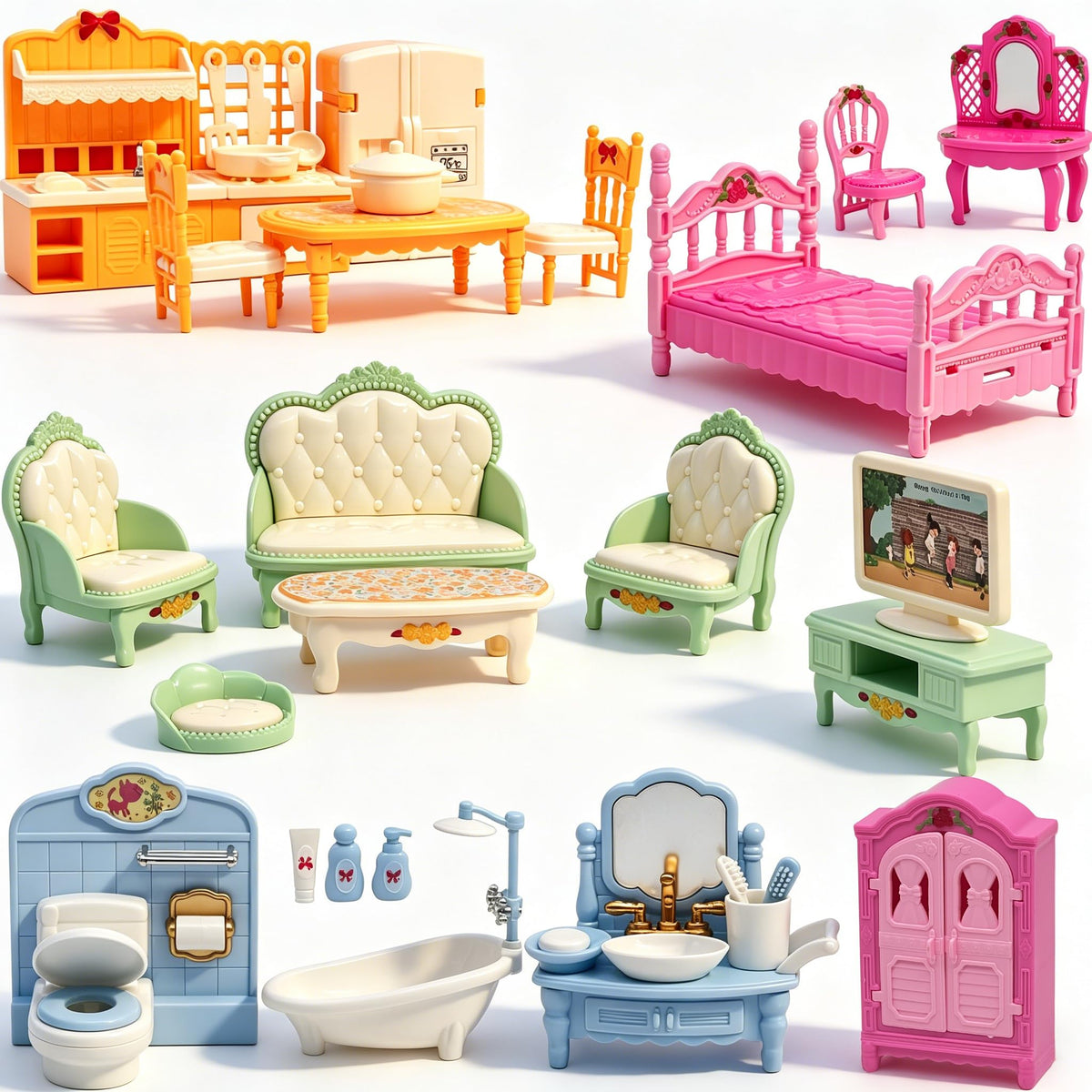Miniature Dollhouse Furniture Set