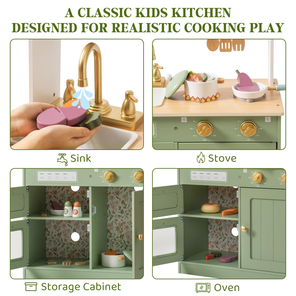 Wooden Pretend Play Kitchen