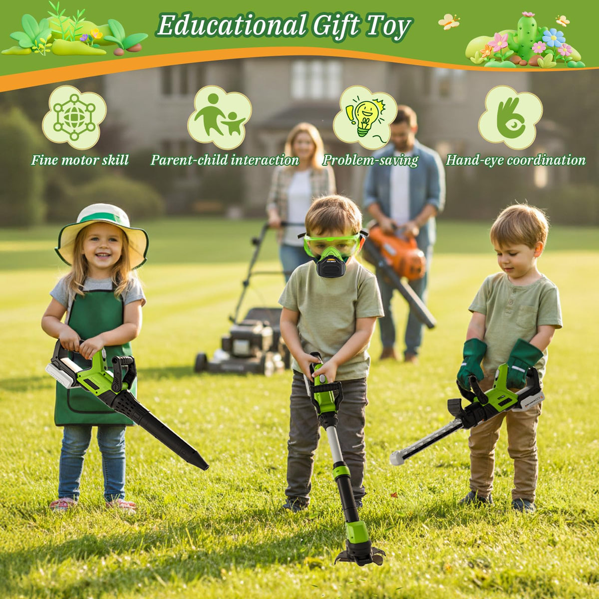 Motorized Pretend Garden Tool Set