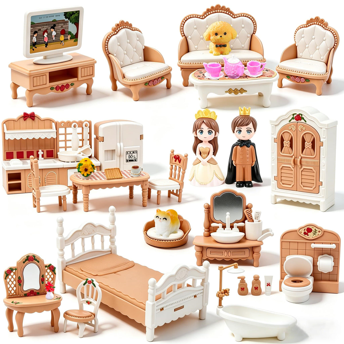 Dollhouse Room Furniture Set