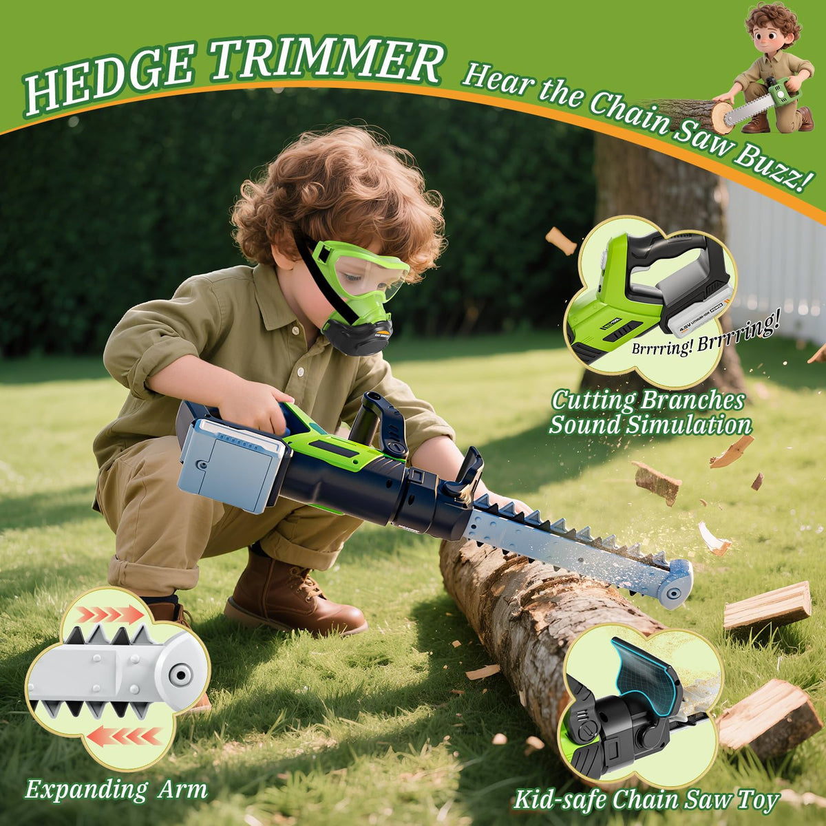 Motorized Pretend Garden Tool Set