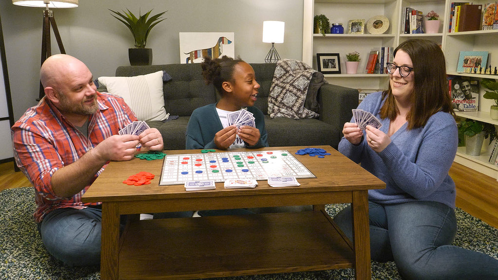 Five-in-a-Row Card Board Game